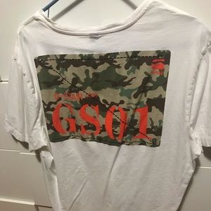 G-Star Raw Men’s White v-neck t-shirt XL